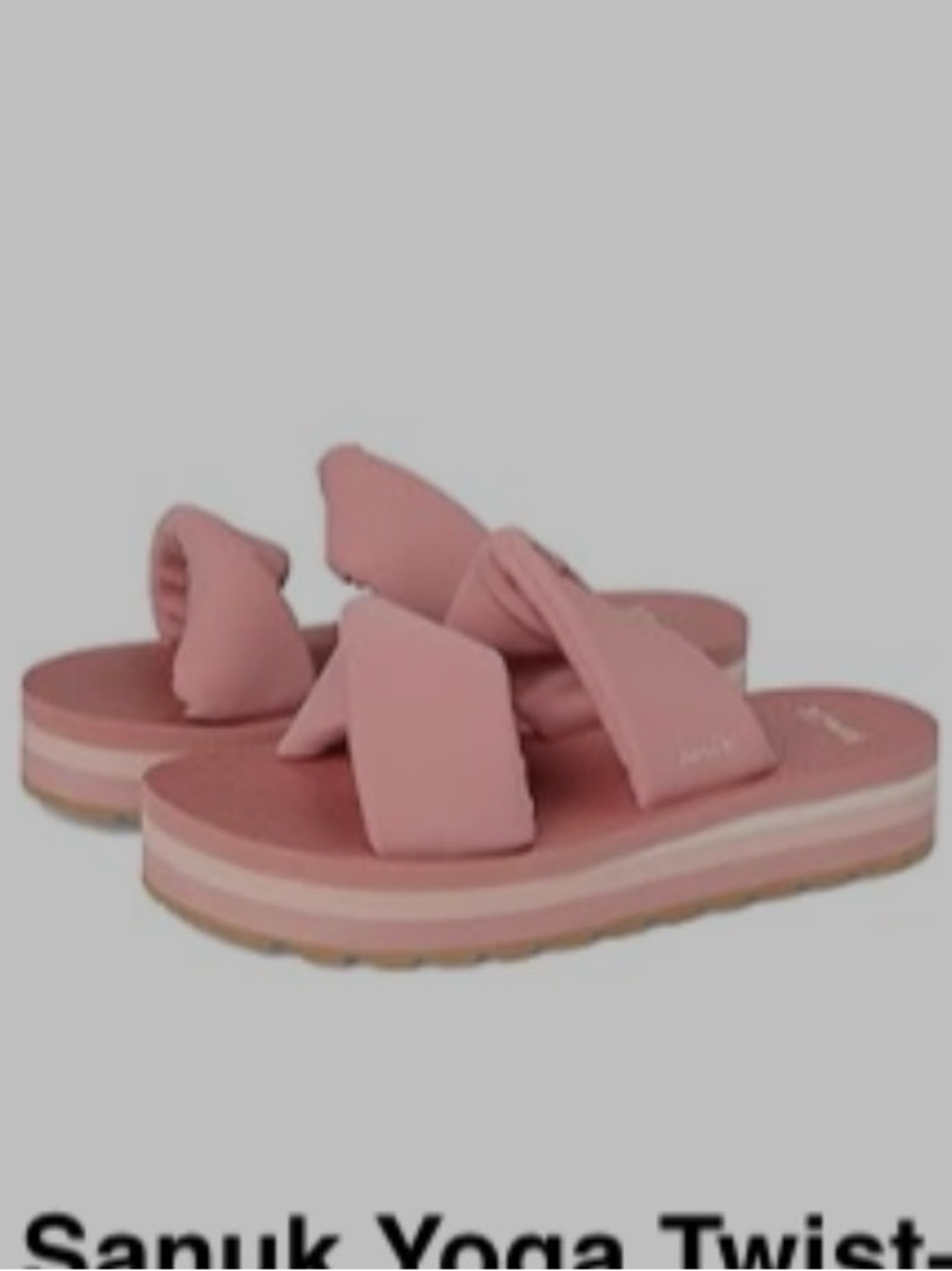 Sanuk Yoga Twist-Knot Platform Slide Sandal